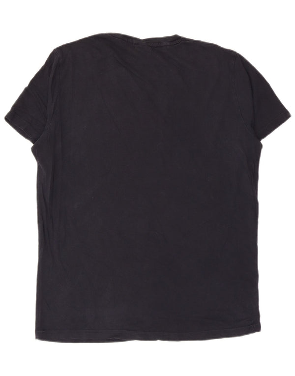 Camiseta gráfica masculina Champion pequena azul marinho