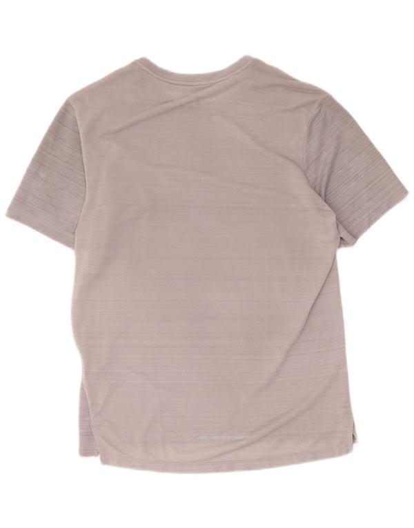 Camiseta masculina Nike Dri Fit Top pequena cinza manchada de poliéster