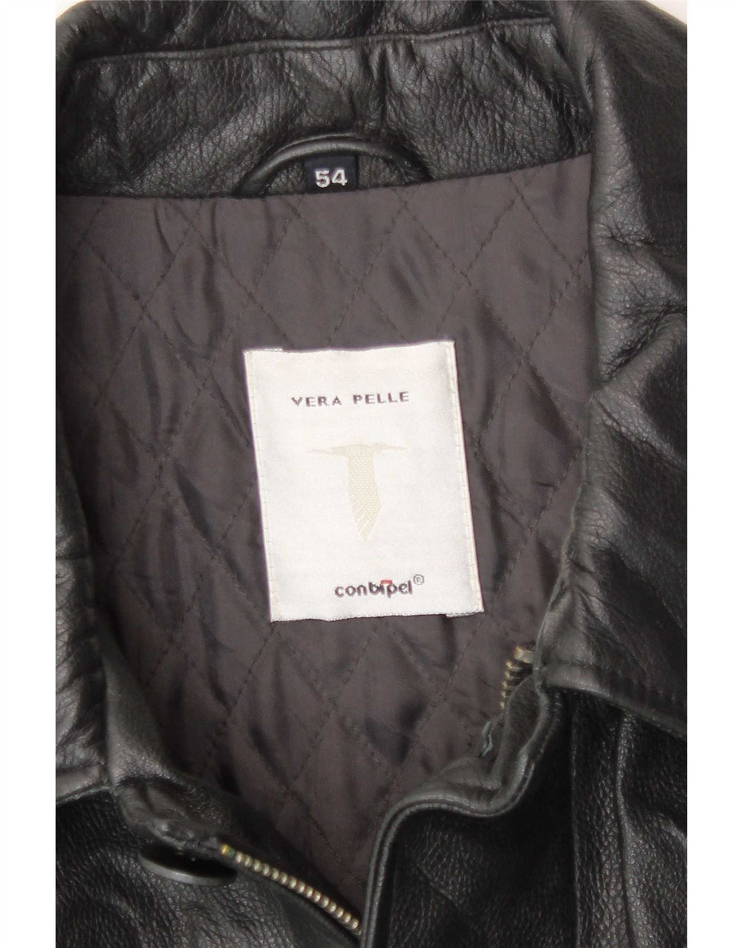 Jaqueta de couro masculina Conbipel IT 54 XL preta