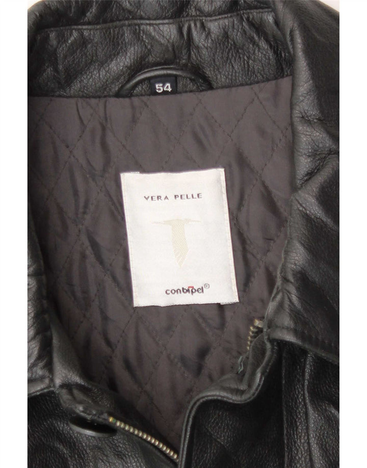 Jaqueta de couro masculina Conbipel IT 54 XL preta