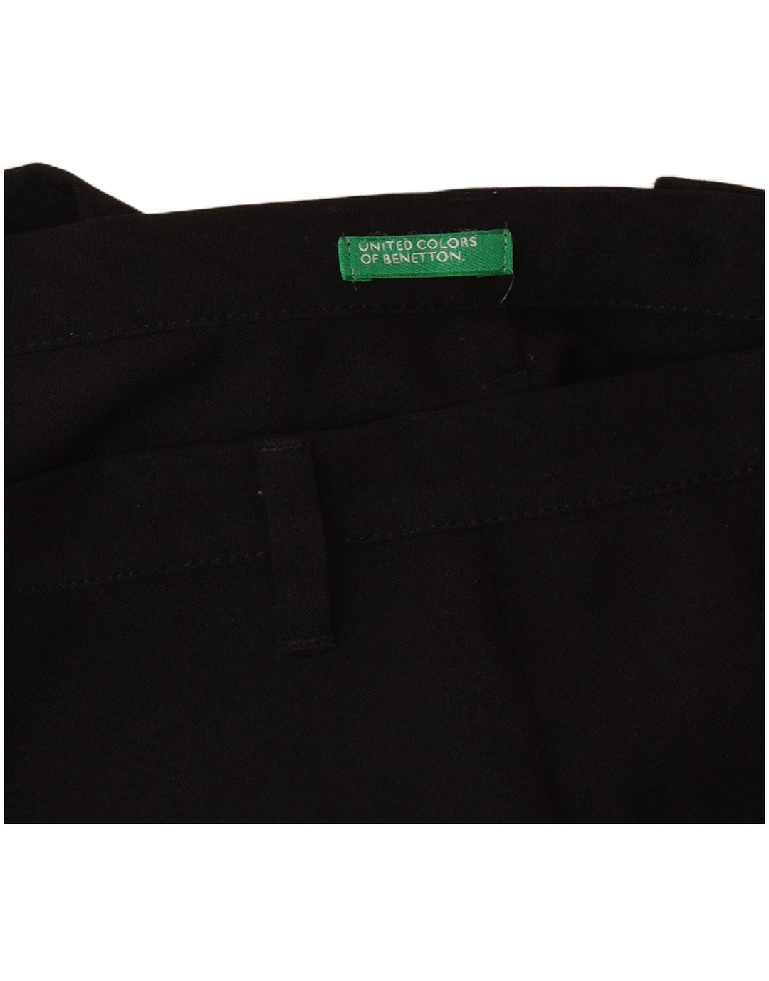 Calça feminina de terno reto Benetton W28 L32 preta