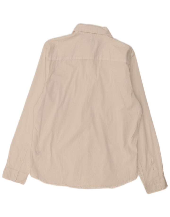Camisa masculina M&Co de algodão branco médio
