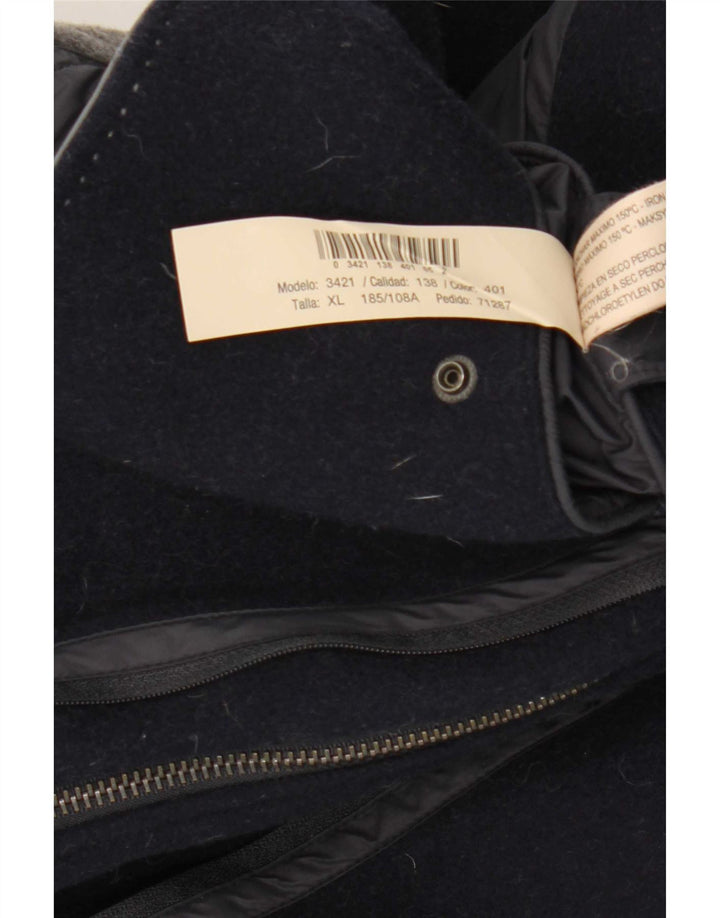 Jaqueta blazer masculina Massimo Dutti com 4 botões Reino Unido 42 XL lã azul marinho