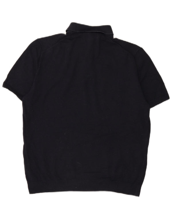 Camisa pólo masculina Marks & Spencer médio algodão azul marinho