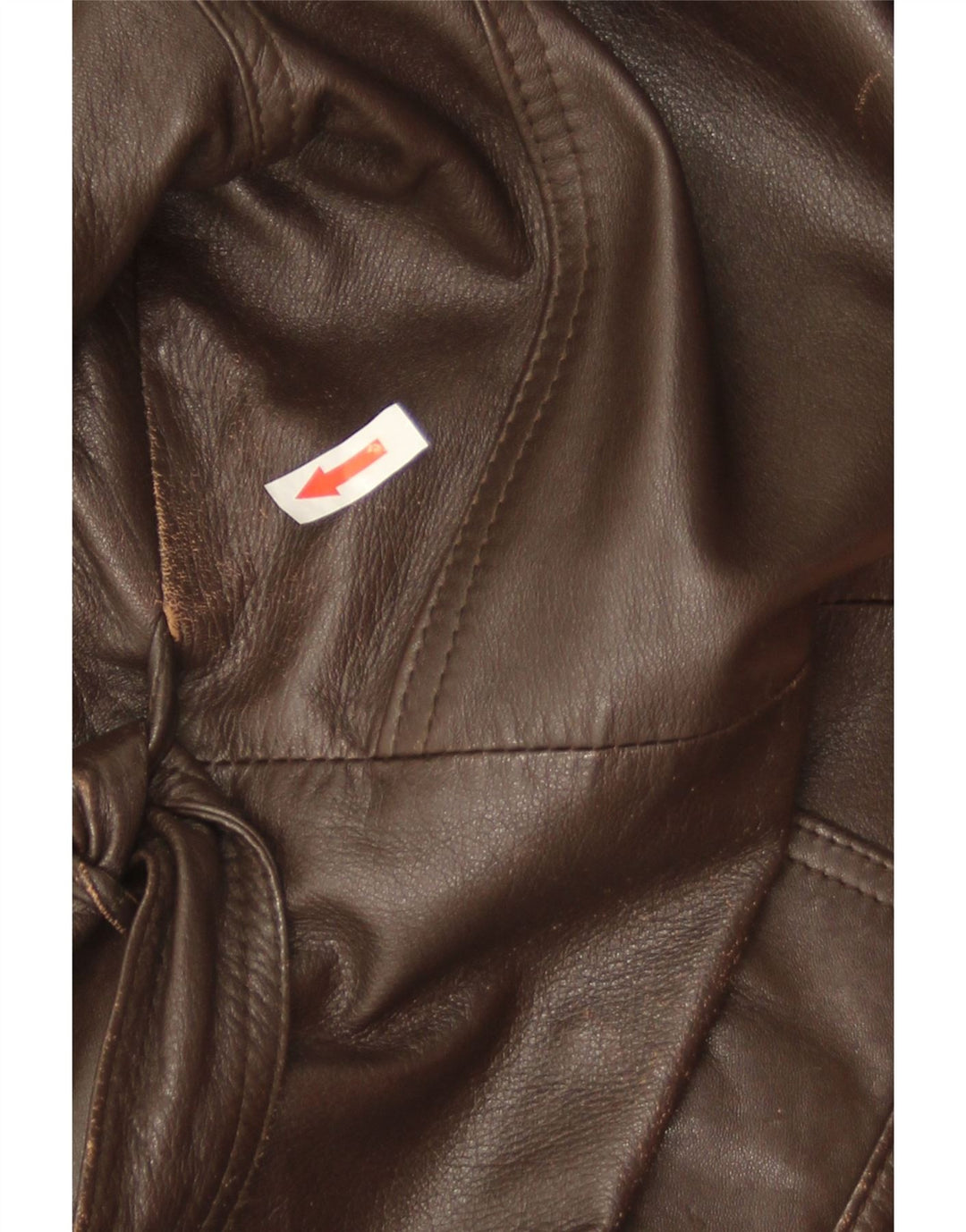 Jaqueta de couro militar masculina vintage IT 52 XL couro marrom