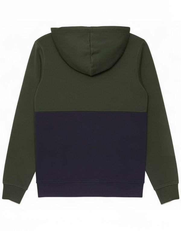 Jack & Jones Mens Graphic Hoodie Jumper Médio Verde Colorblock Algodão