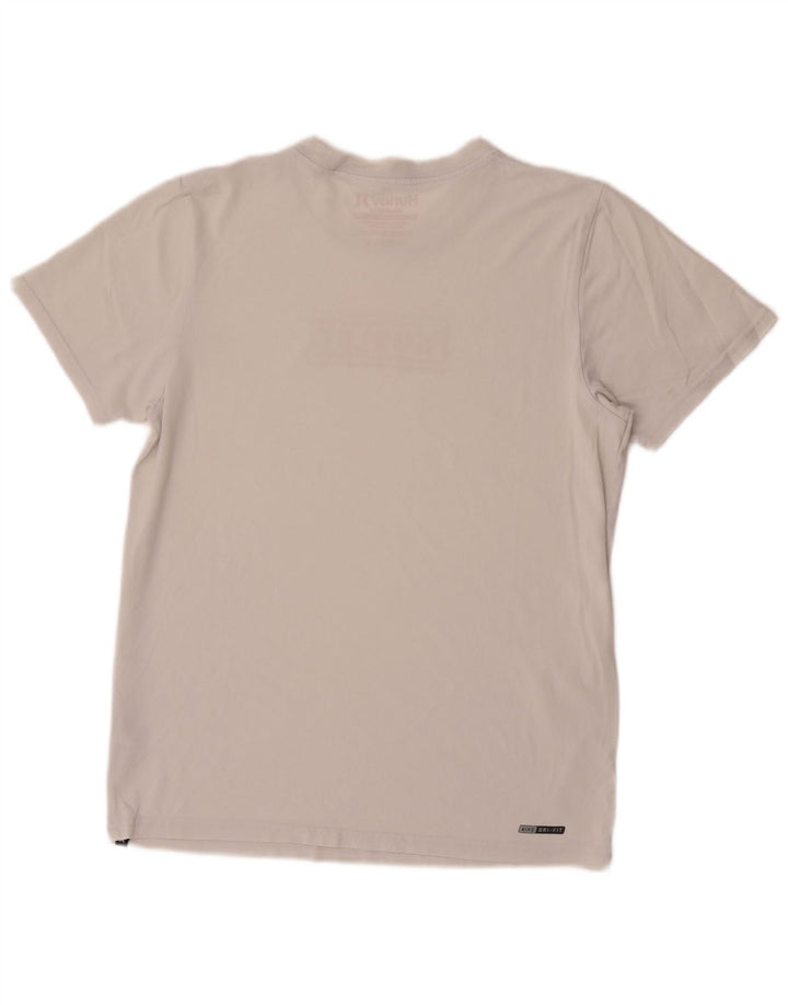 Camiseta masculina Hurley Premium Fit gráfica top médio algodão branco