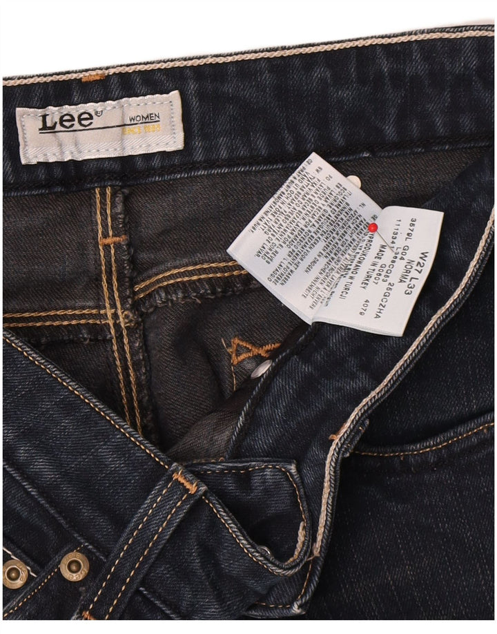 Lee Womens Norma Slim Jeans W27 L33 Azul Marinho Algodão