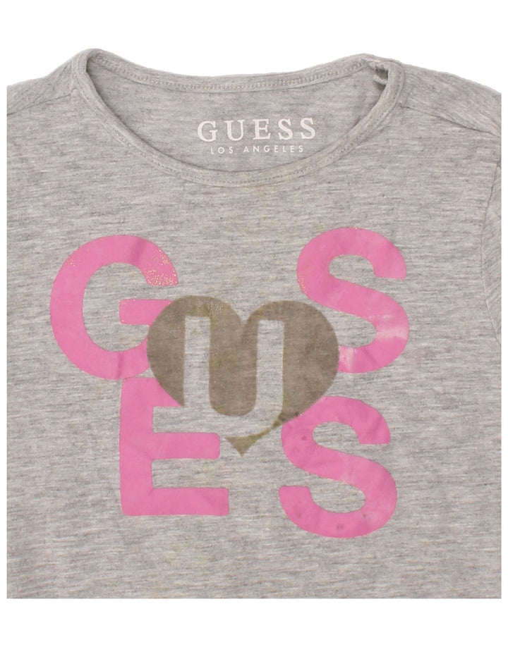 GUESS Girls Graphic Tunic Top 2-3 Years Grey Cotton Vintage Guess and Second-Hand Guess from Messina Hembry 