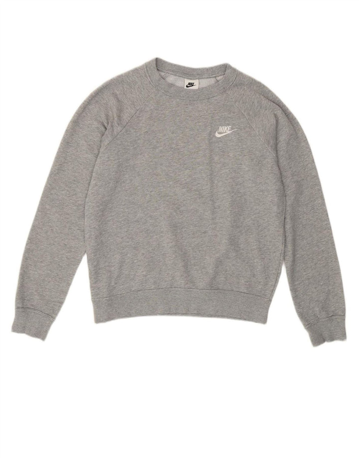 Moletom feminino NIKE UK 10 pequeno cinza algodão