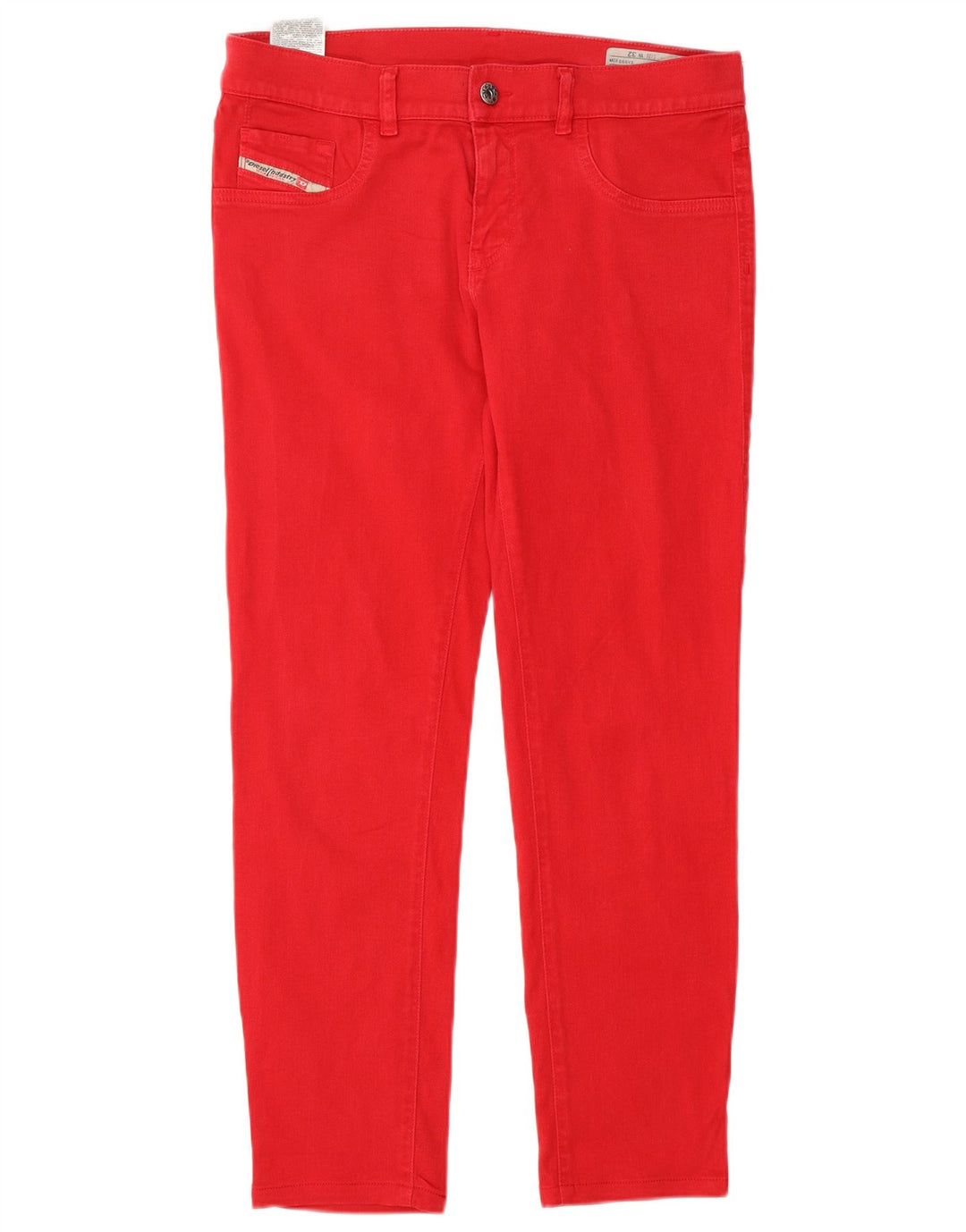 DIESEL Womens Slim Jeans W32 L28 Red Cotton