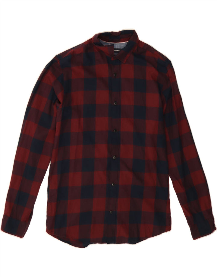 JACK & JONES Mens Shirt Large Red Check Cotton Vintage Jack & Jones and Second-Hand Jack & Jones from Messina Hembry 