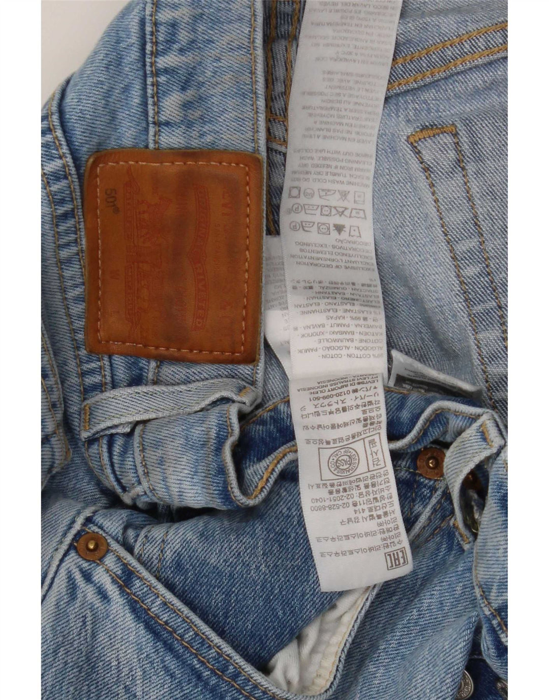 Levi's Masculino 501 Straight Jeans W31 L26 Azul Algodão