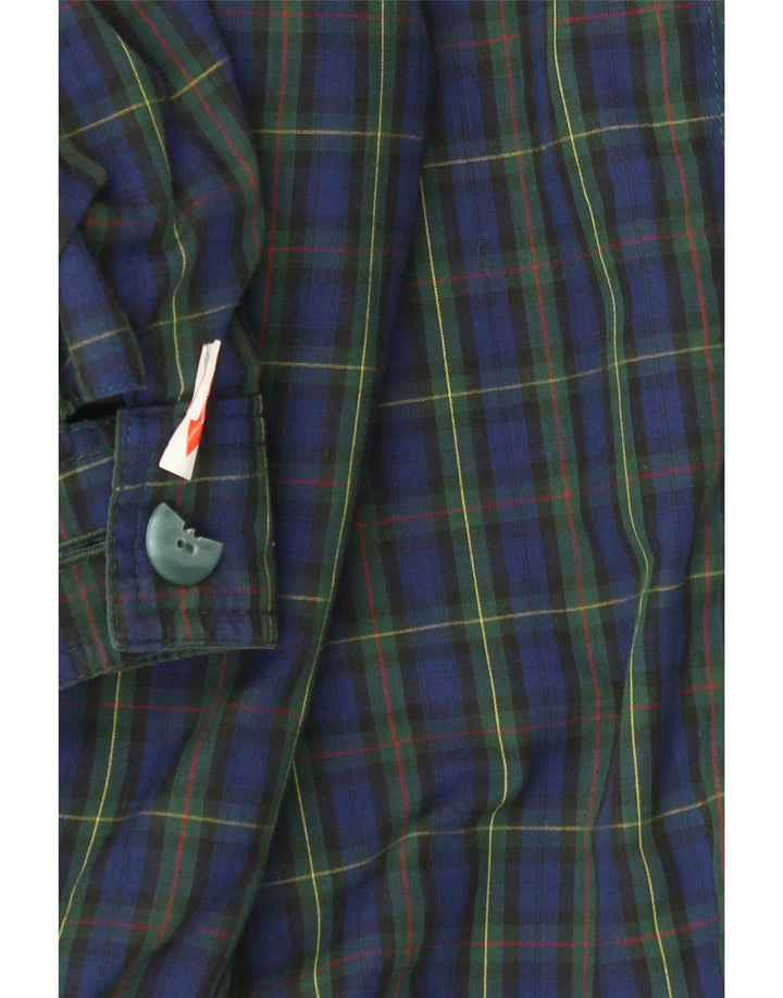 Jaqueta reversível masculina vintage UK 38 poliéster verde médio