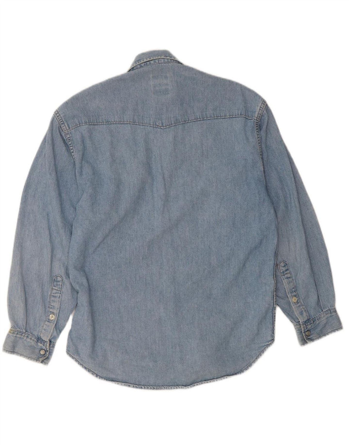 Camisa jeans masculina PEPE JEANS algodão azul médio