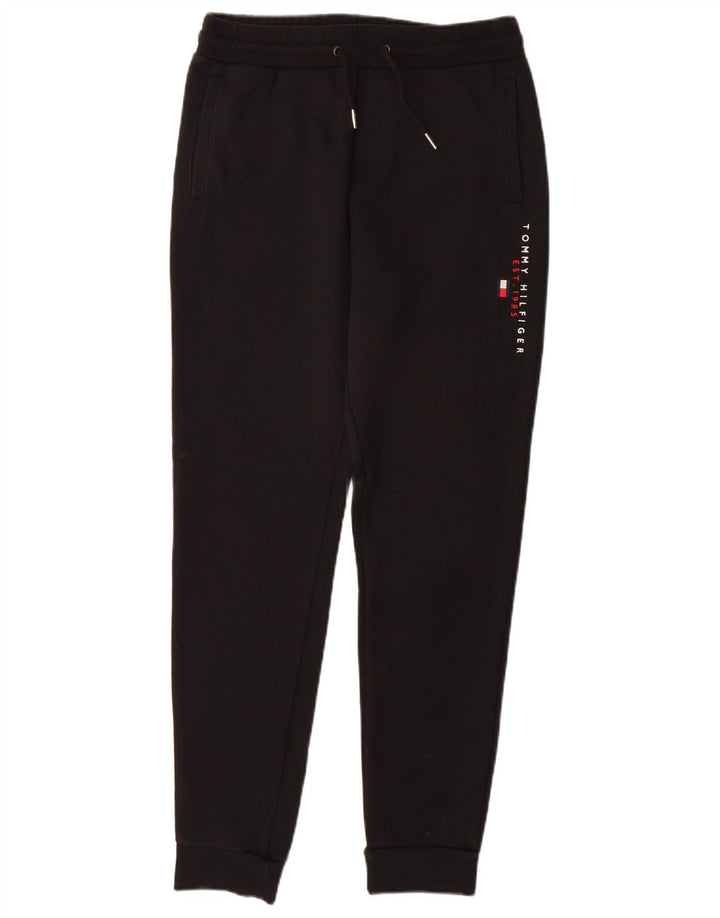 TOMMY HILFIGER Calça de treino feminina Joggers UK 14 Grande Preto