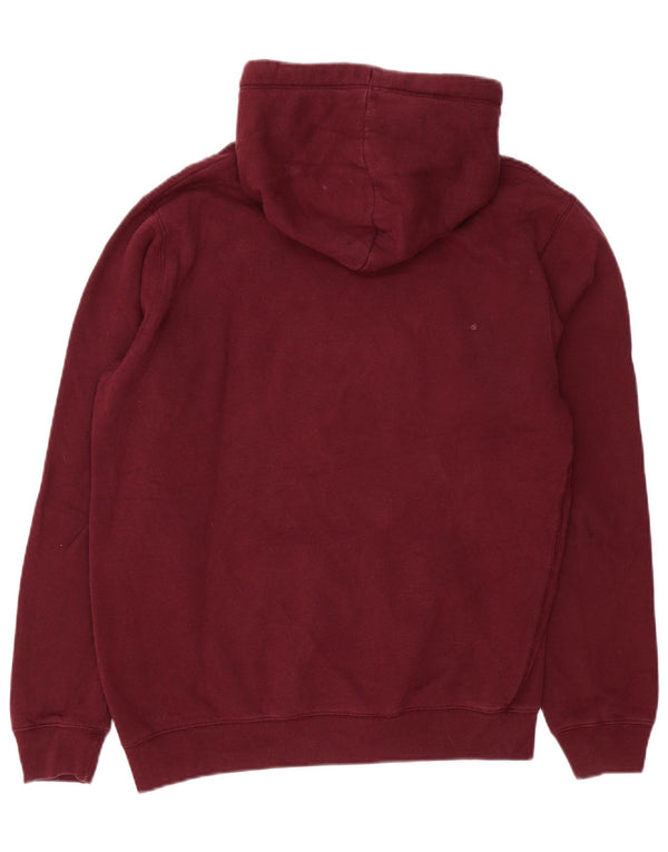 Jack Wills Mens Graphic Loose Fit Hoodie Jumper XS Algodão Borgonha