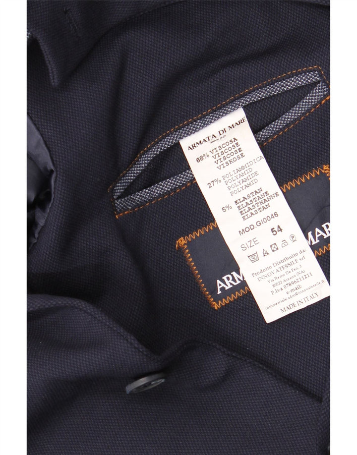 Jaqueta blazer masculina Armata Di Mare com 2 botões IT 54 2XL azul marinho viscose