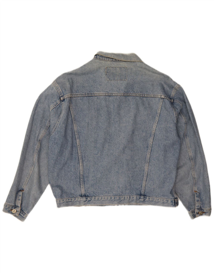 Jaqueta jeans masculina Outsider UK 40 grande algodão azul