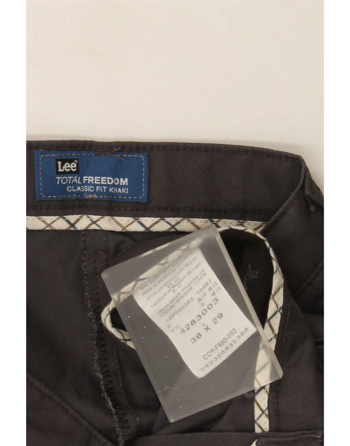 Lee Mens Total Freedom Classic Fit Calças W38 L29 Poliéster Cinza