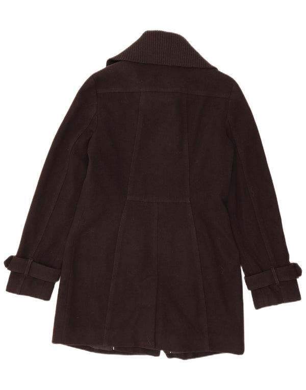 Esprit Womens Pea Coat UK 10 Lã Marrom Pequena