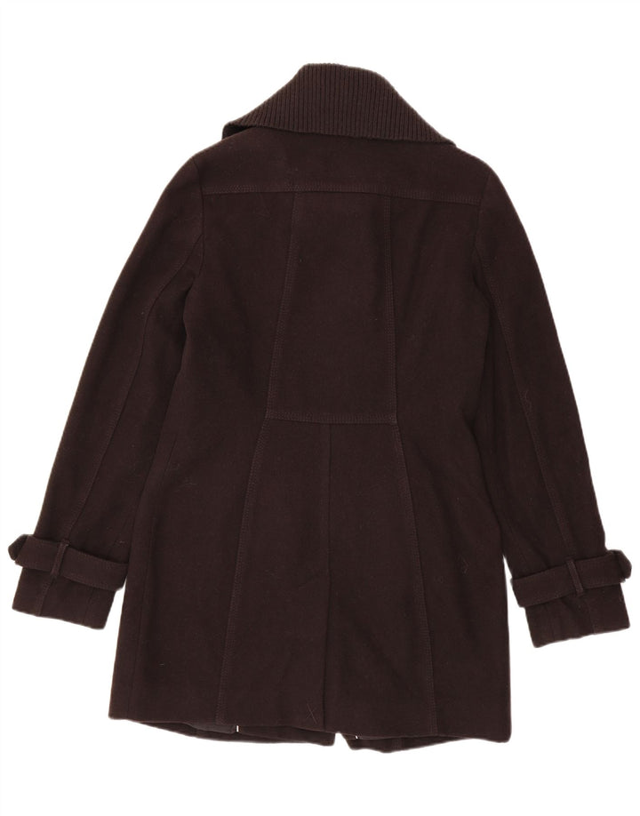 Esprit Womens Pea Coat UK 10 Lã Marrom Pequena