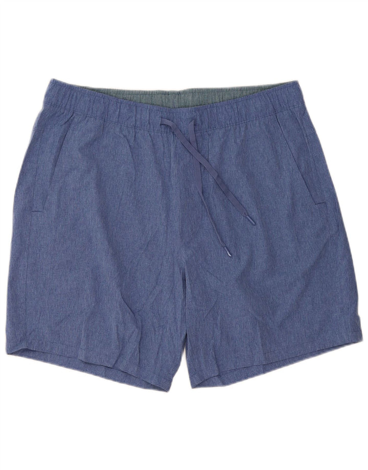 Shorts casuais masculinos EDDIE BAUER XL W38 azul poliéster