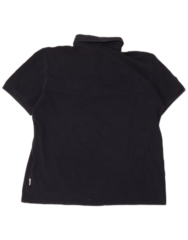 Camisa polo masculina Napapijri grande algodão azul marinho