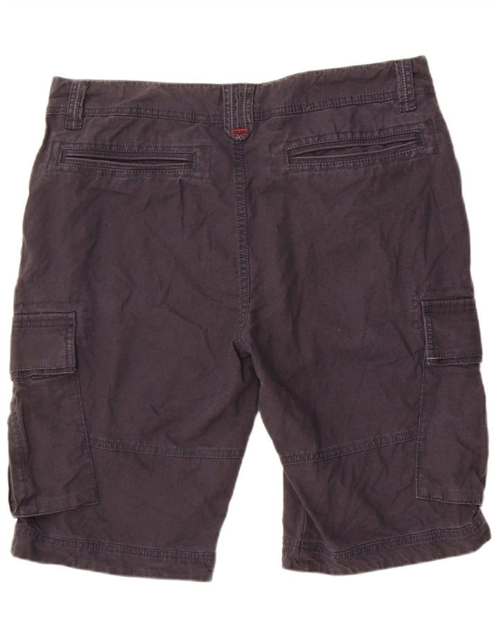 Shorts cargo masculino Fat Face W36 grande linho azul marinho