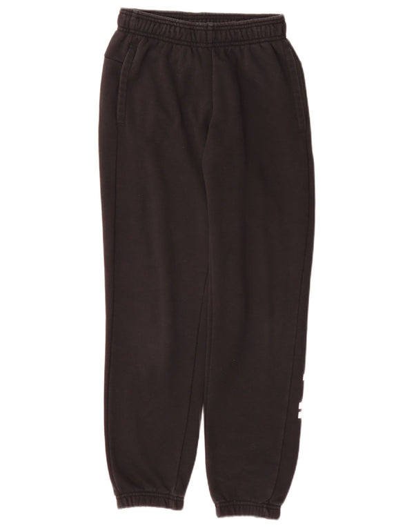 Adidas meninos calças de treino gráfico joggers 11-12 anos algodão preto