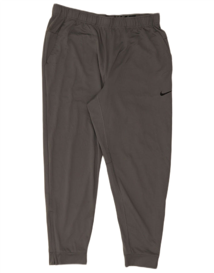 Nike Mens Dri Fit Calças de treino Joggers Grande Cinza Poliéster