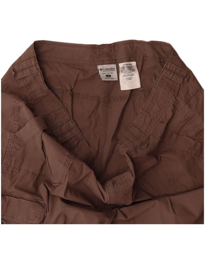 COLUMBIA Bermuda Cargo Feminina XL W36 L13 Algodão Marrom