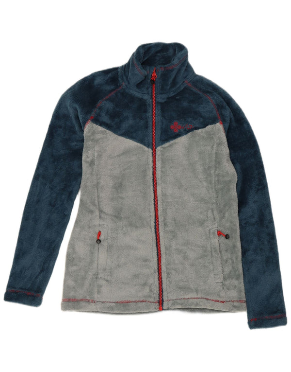 Jaqueta vintage masculina de lã 12-13 anos azul marinho colorblock esportivo