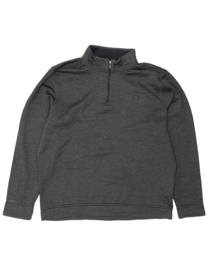 Under Armour Masculino Storm-Fit Zip Neck Pulôver Treino Top XL Cinza Listrado