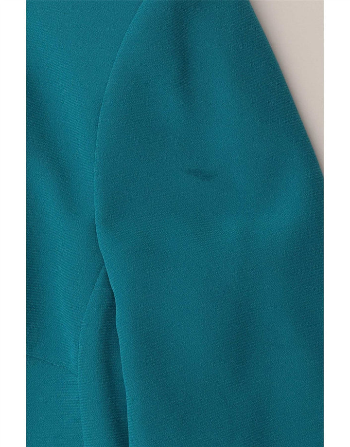 Jaqueta blazer feminina vintage UK 12 azul médio