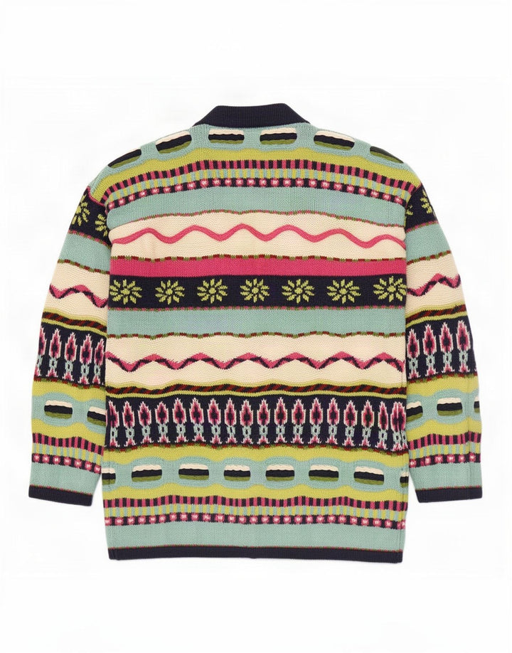 Suéter cardigã feminino Benetton UK 14 médio multicolorido novidade