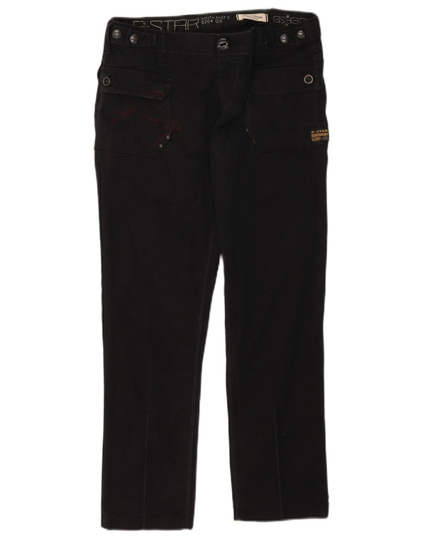Jeans retos masculinos G-Star W29 L26 algodão preto