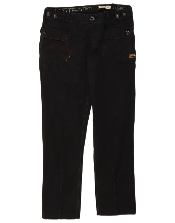 Jeans retos masculinos G-Star W29 L26 algodão preto