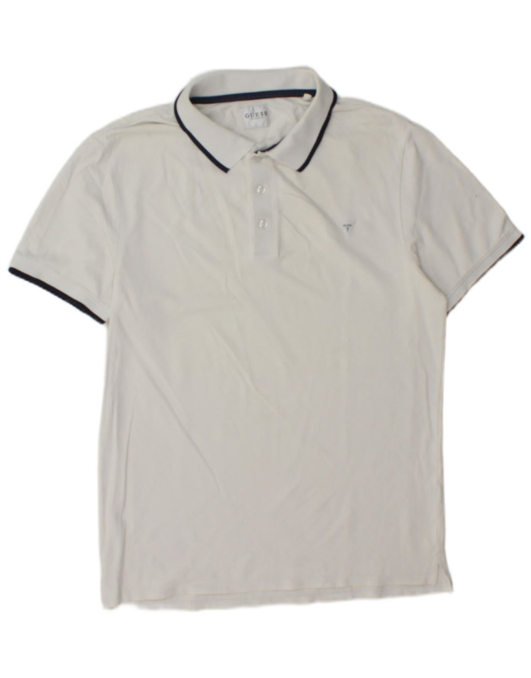 Camisa polo masculina Guess grande branca
