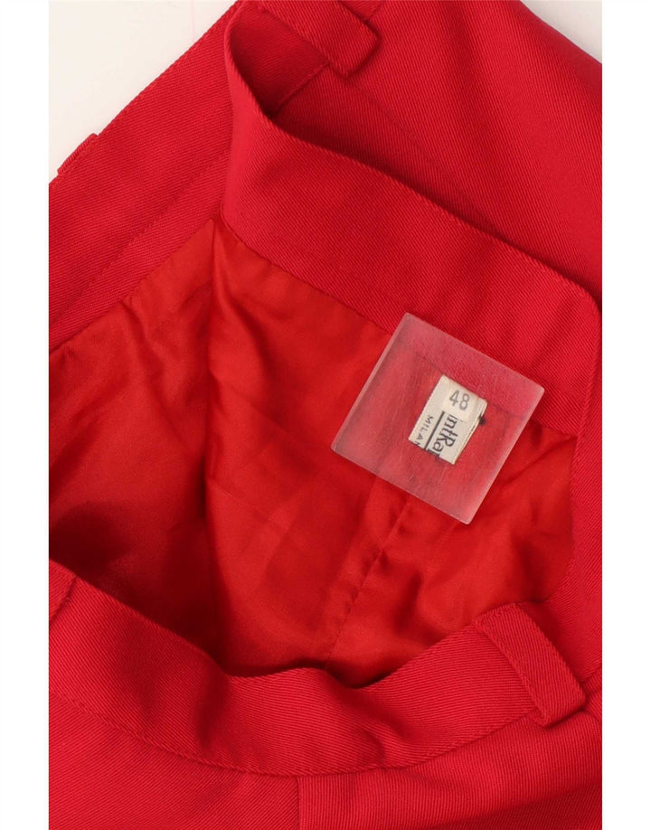 Saia feminina vintage linha A W30 lã vermelha média