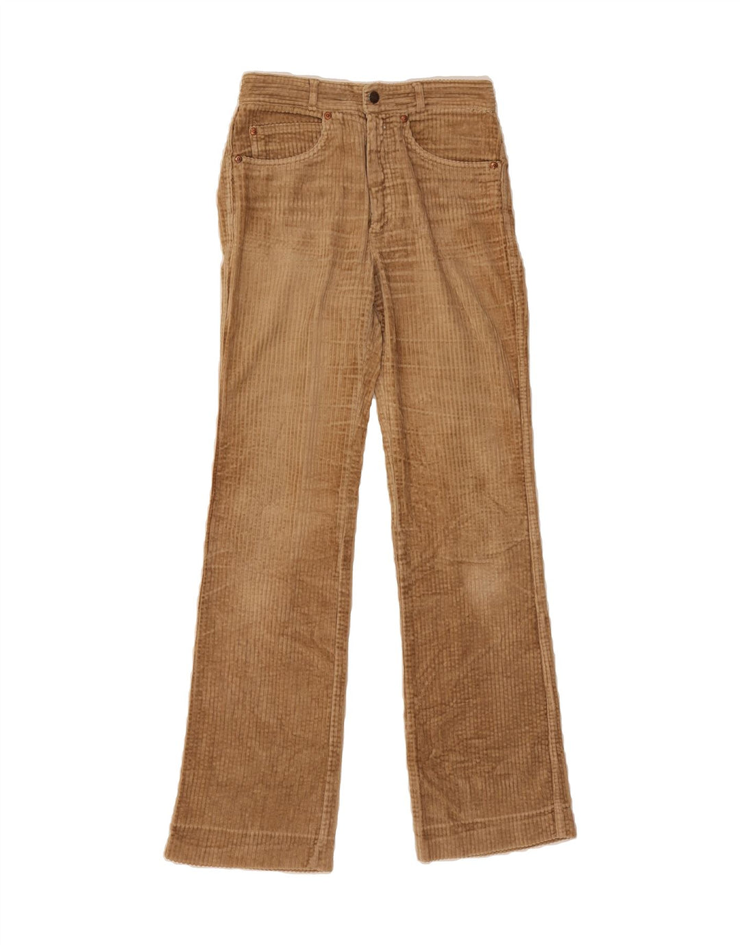 DUK Womens Straight Corduroy Trousers W28 L31 Brown Cotton Vintage DUK and Second-Hand DUK from Messina Hembry 