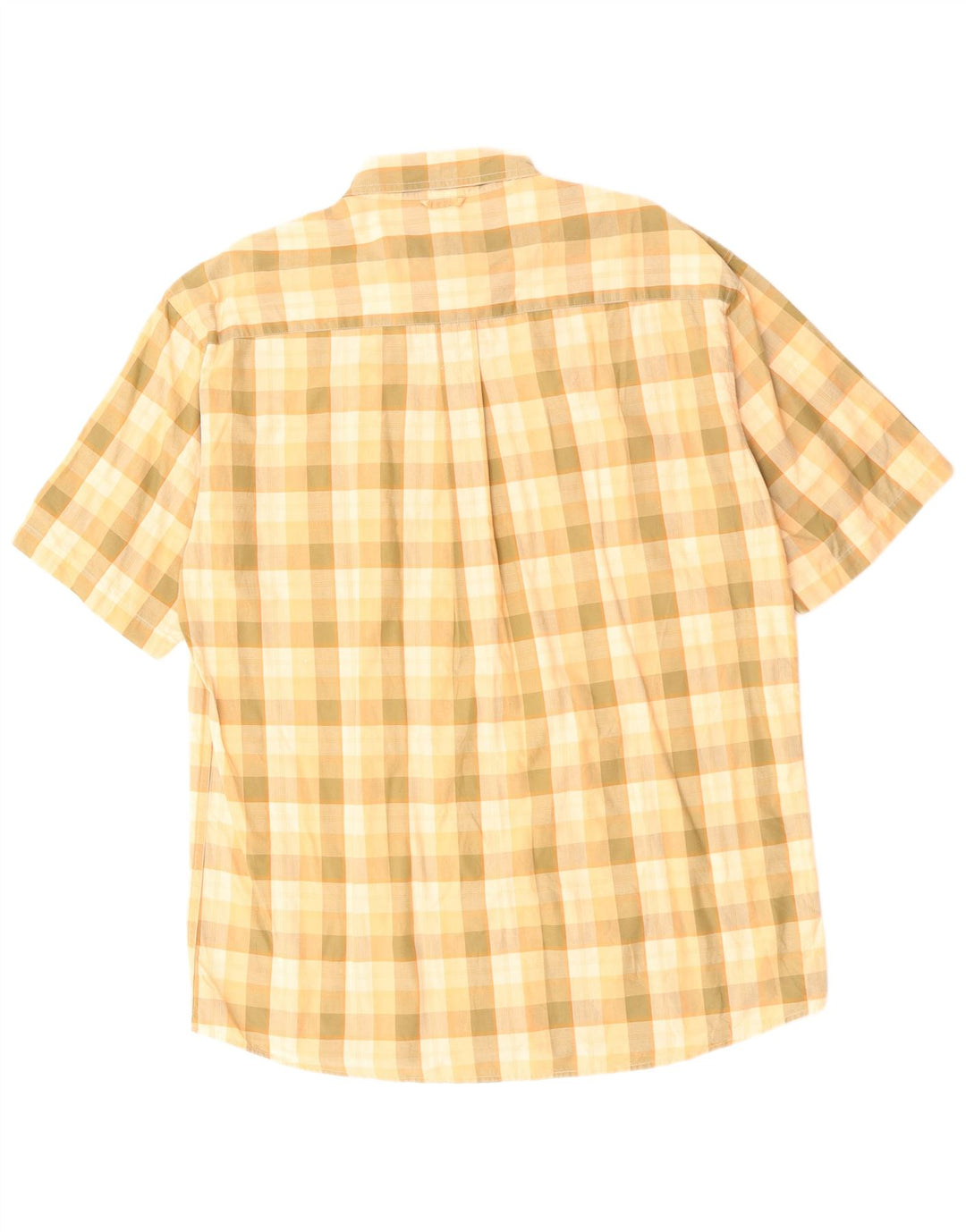 Camisa masculina TIMBERLAND de algodão xadrez cáqui médio