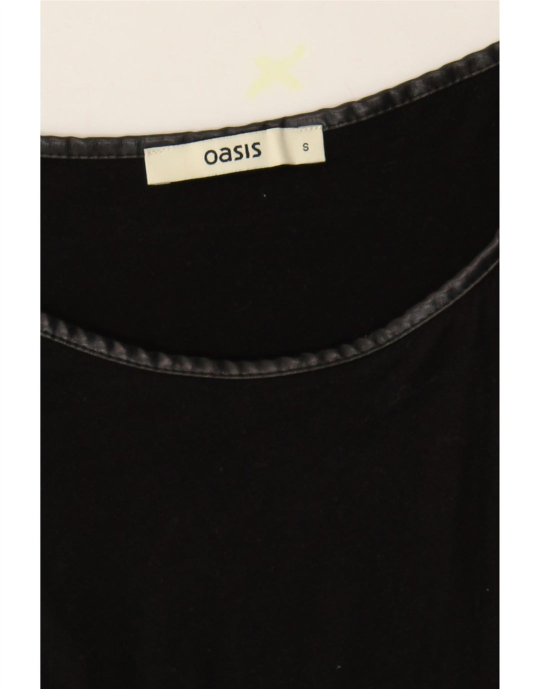 OASIS Womens Asymmetric Blouse Top UK 10 Small Black Colourblock Viscose Vintage Oasis and Second-Hand Oasis from Messina Hembry 