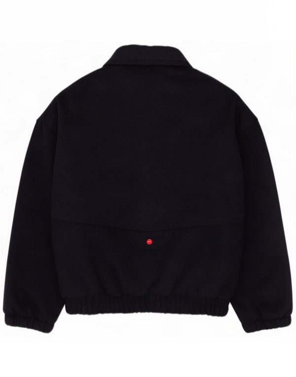 Jaqueta corta-vento bomber feminina vintage IT 42 azul marinho médio Colourblock