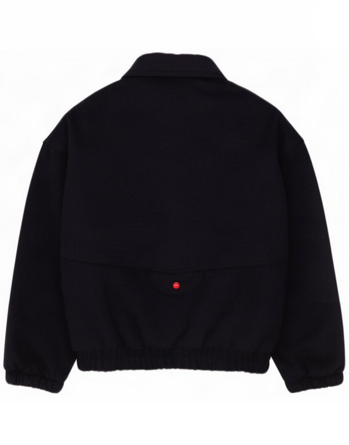 Jaqueta corta-vento bomber feminina vintage IT 42 azul marinho médio Colourblock