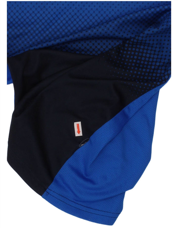 Camiseta NIKE Boys Dri Fit Graphic Top 10-11 anos Médio Azul Colourblock