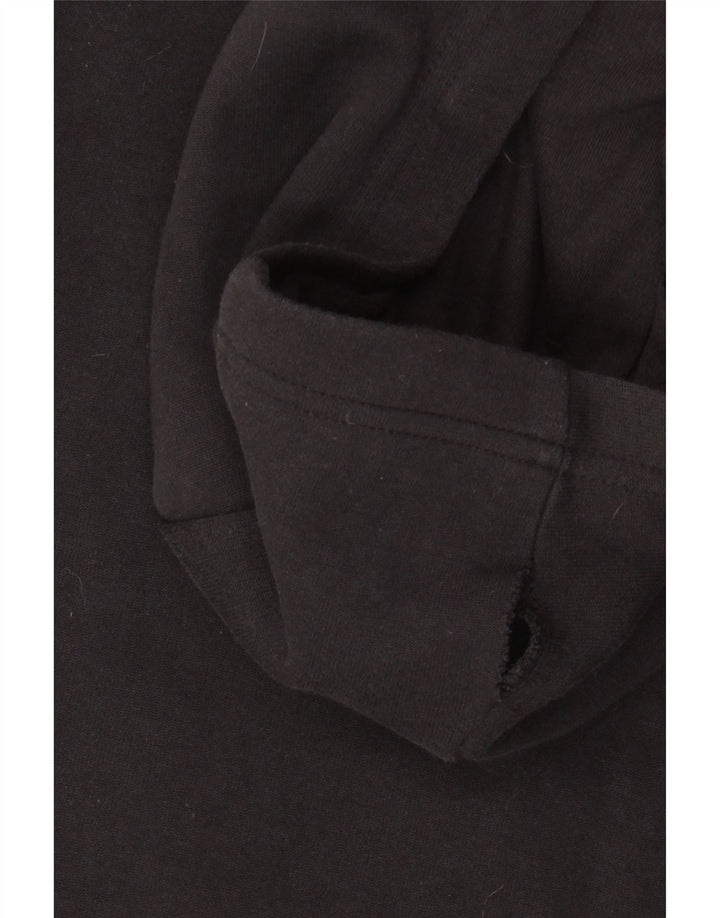 ADIDAS Suéter masculino com capuz e zíper solto 14-15 anos algodão preto