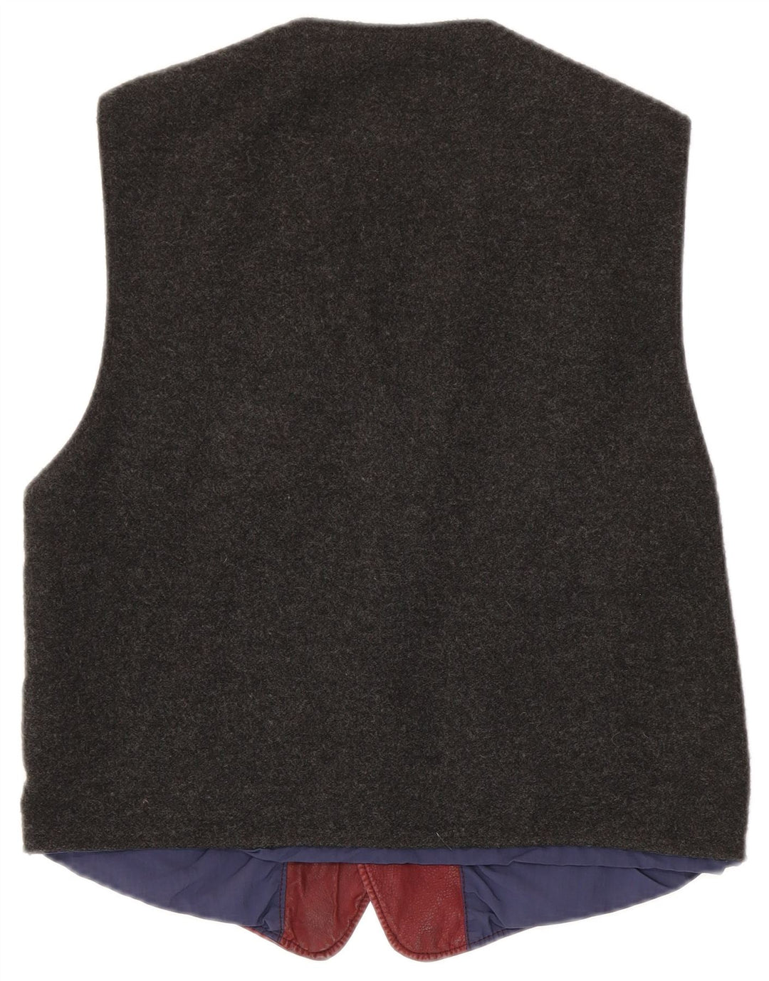 Colete masculino vintage médio marrom colorblock