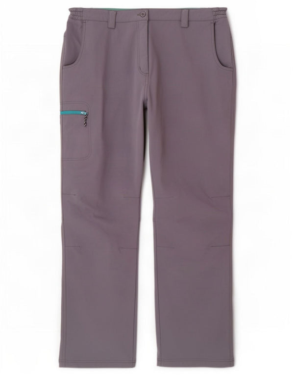 Calça cargo feminina para caminhada Mountain Warehouse UK 16 grande cinza nylon