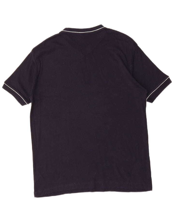 Camiseta masculina MARKS & SPENCER grande algodão azul marinho